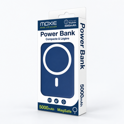 Batterie externe magnétique 5 000 mAh compatible MagSafe