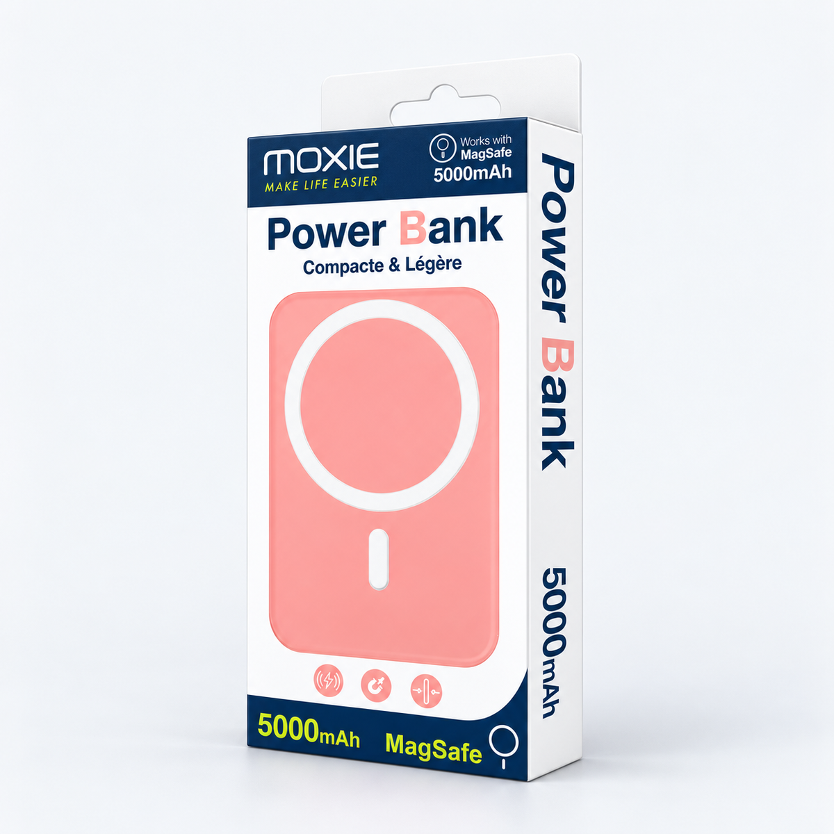 Batterie externe magnétique 5 000 mAh compatible MagSafe
